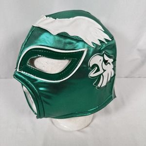 Lucha Libre Philadelphia Eagles Mask Wings Mexican Wrestling Tie Back Green Q1